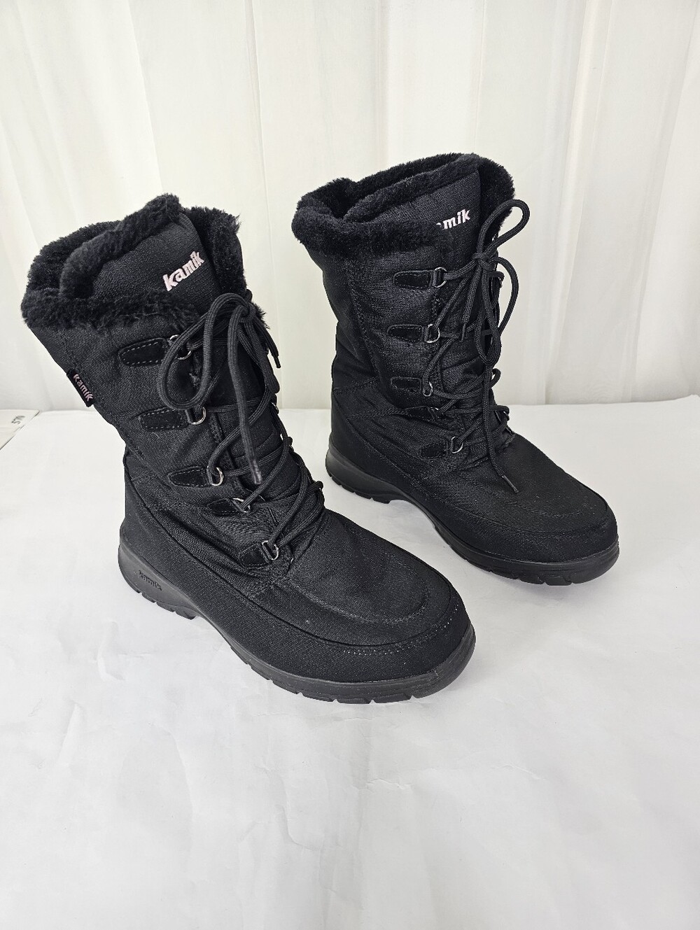 Kamik Brooklyn Waterproof Black Winter Snow Boots Size 10